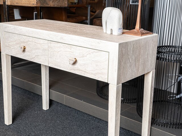 Kare Konsole TRAVERTINO DRAWERS travertinstein-optik 96163 4