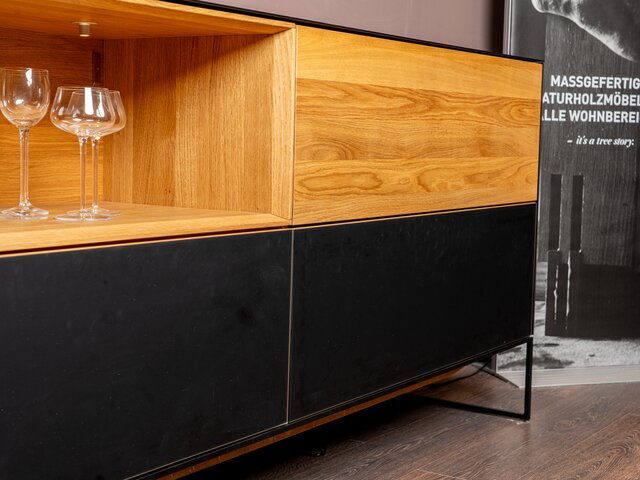 Team 7 Anrichte CUBUS PURE schwarz / Eiche  61876 4