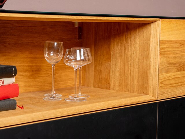 Team 7 Anrichte CUBUS PURE schwarz / Eiche  61876 5