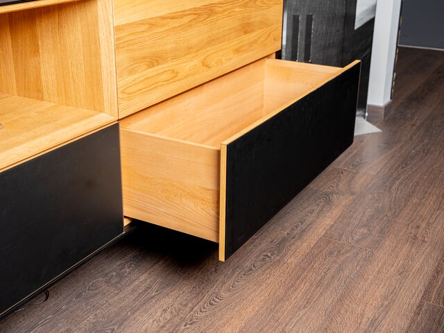 Team 7 Anrichte CUBUS PURE schwarz / Eiche  61876 8