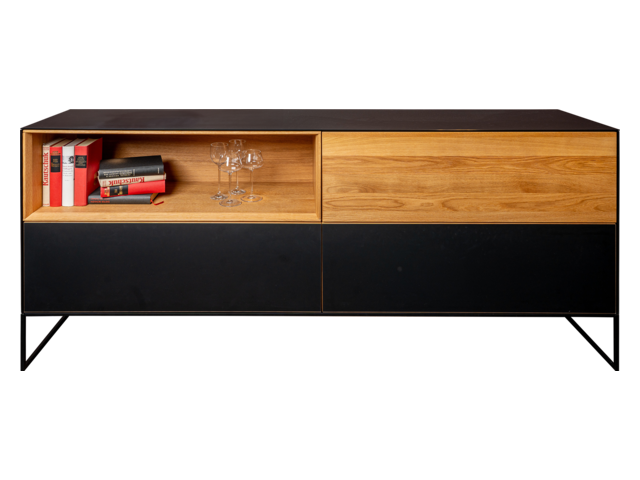 Team 7 Anrichte CUBUS PURE schwarz / Eiche  61876 1