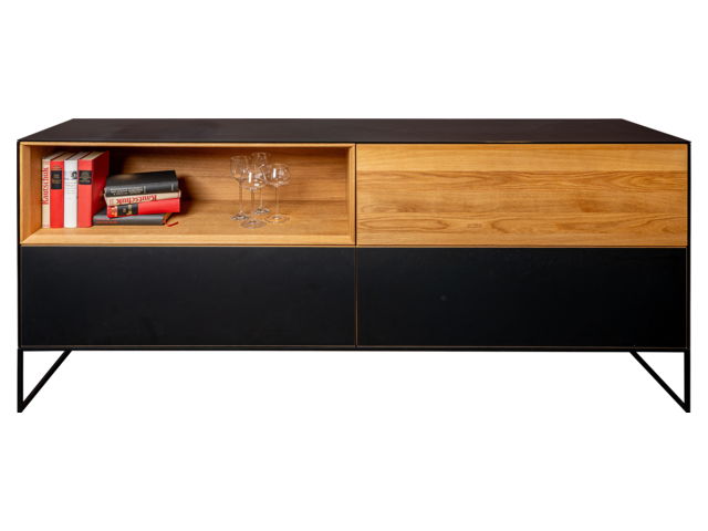 Team 7 Anrichte CUBUS PURE schwarz / Eiche  61876