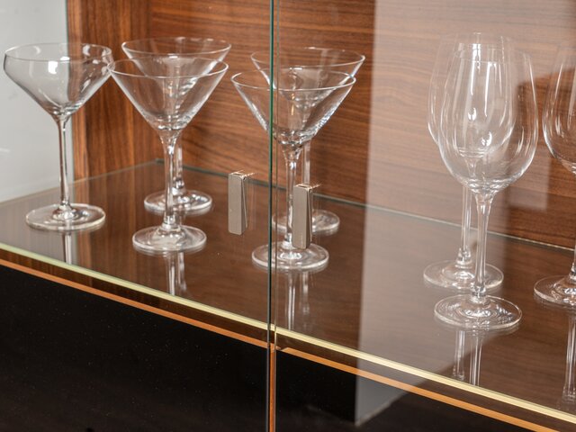 Team 7 Vitrine CUBUS schwarz / Nussholz 62789 7