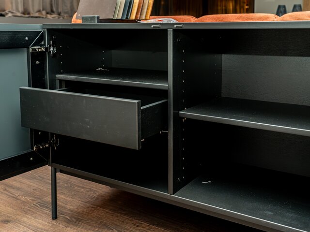 Wimmer Sideboard 18HUNDERT Asteiche / schwarzgrau 68243 4