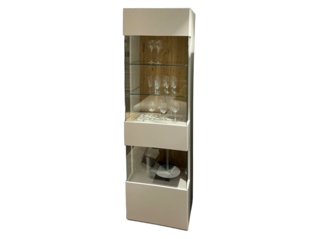 WK-Wohnen Vitrine WK 420 Viva steingrau links 70409 1