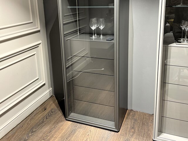 WK-Wohnen Vitrine WK 418 Zola stahlhell links 70267 2 WK-Wohnen Vitrine WK 418 Zola stahlhell links 70267 2