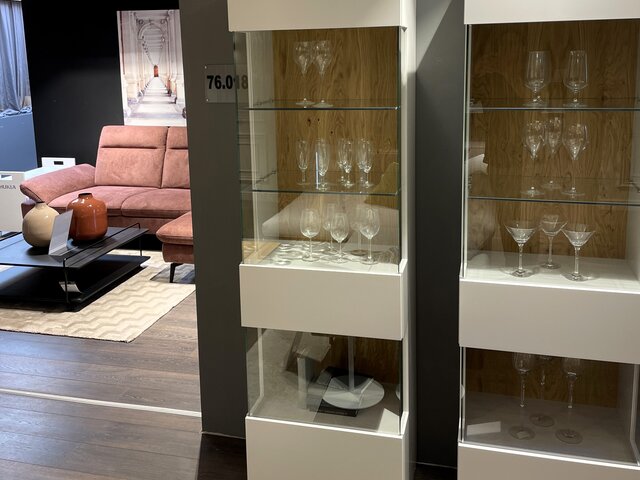 WK-Wohnen Vitrine WK 420 Viva steingrau links 70409 WK-Wohnen Vitrine WK 420 Viva steingrau links 70409