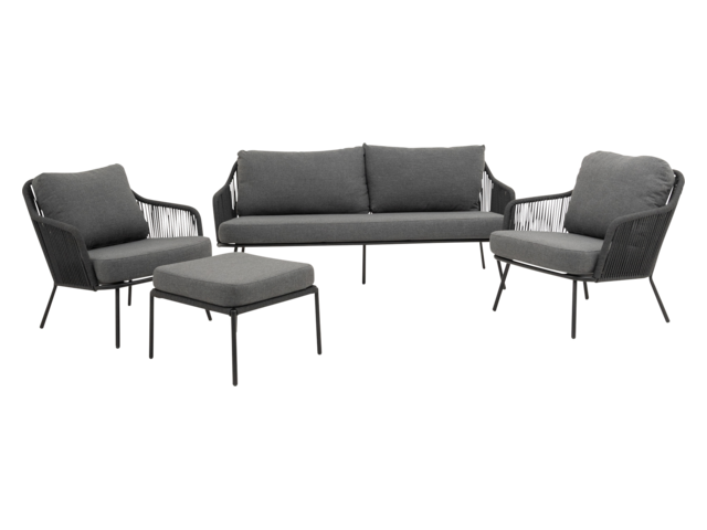 Outdoor Collection Loungeset Curvy dunkelgrau 76336 1