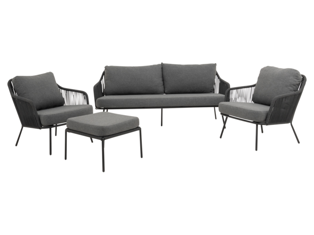 Outdoor Collection Loungeset Curvy dunkelgrau 76336 1