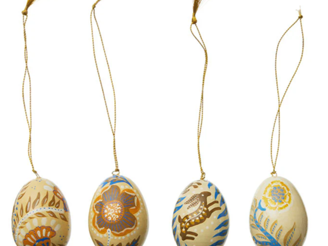 Bungalow Pappmaché Osterei anila creme 72501 1