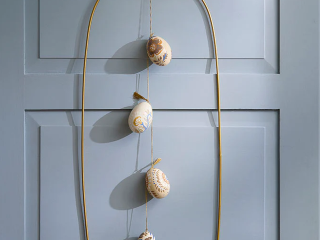 Bungalow Pappmaché Osterei anila creme 72501 2