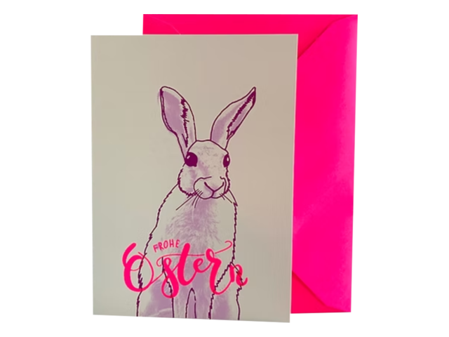 Pinkstories Grußkarte FROHE OSTERN pink 66360 1