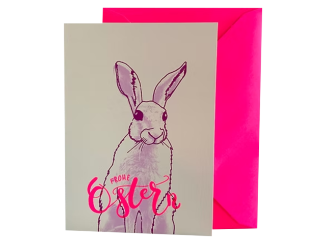 Pinkstories Grußkarte FROHE OSTERN pink 66360