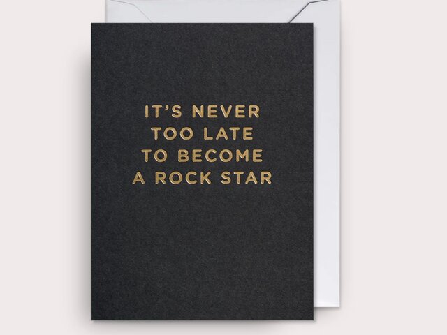 Klang und Kleid Grußkarte schwarz 'Rockstar' 66530 1 Klang und Kleid Grußkarte schwarz 'Rockstar' 66530 1