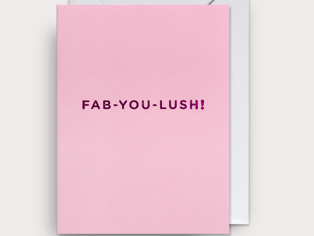 Klang und Kleid Grußkarte rosa 'Fab-You-lush!' 66530 1