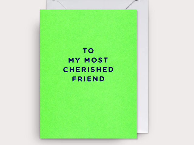 Klang und Kleid Grußkarte hellgrün 'Cherished Friend' 66530 1