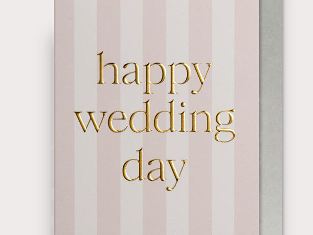 Klang und Kleid Grußkarte rosa-grau 'happy wedding day' 68714 1