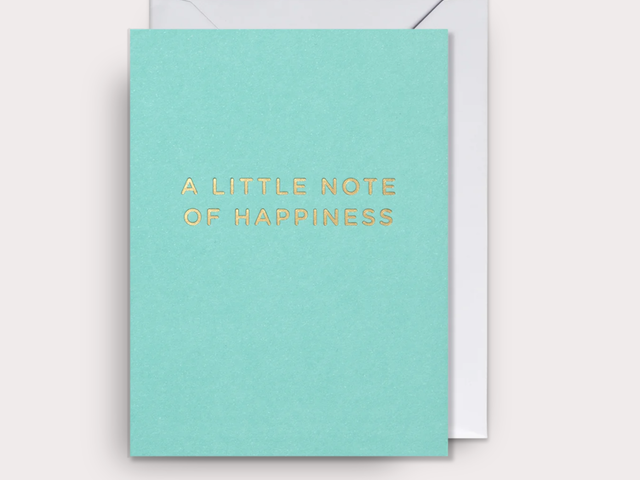 Klang und Kleid Grußkarte türkis 'Note of Happiness' 66530 1