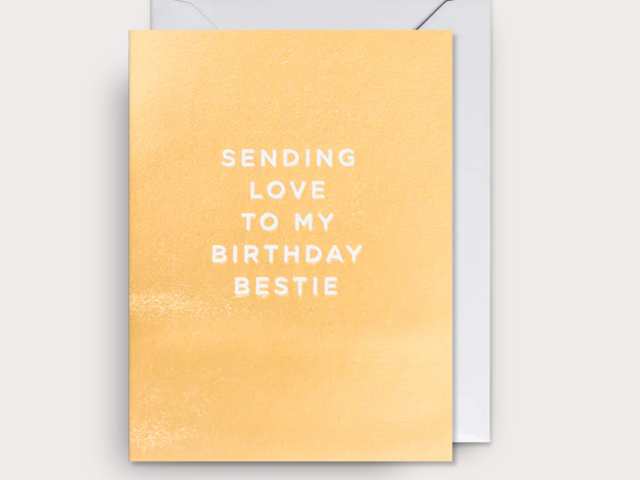 Klang und Kleid Grußkarte gold 'Birthday Bestie' 66530 1