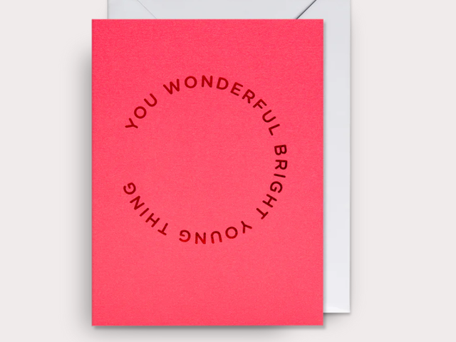 Klang und Kleid Grußkarte pink 'Bright Young Thing' 66530