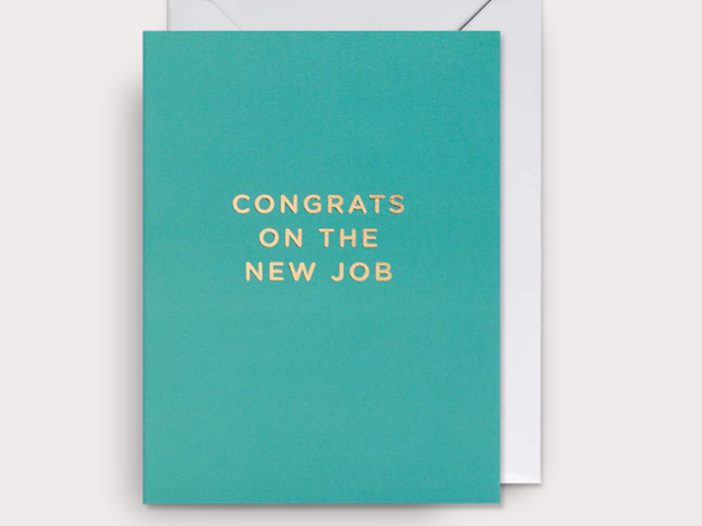Klang und Kleid Grußkarte türkis 'New Job' 66530 1