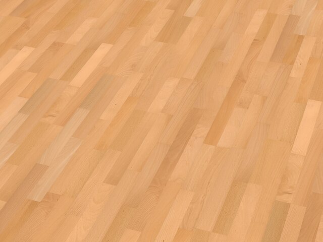 Schiffsboden 3-Stab / Buche / Natur / geschliffen / X-Matt lackiert 76466 1