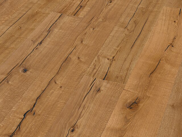 XXL Chaletdiele Eiche / Rustikal kernrissig / Natur geölt / Naturgetrocknet - tiefgebürstet 75674 2