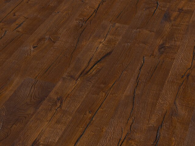 Landhausdiele Eiche / Rustikal kernrissig / dunkel geräuchert geölt / Naturgetrocknet - tiefgebür 75684 2