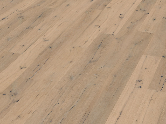 Landhausdiele / Eiche / Rustikal / antik geprägt & mechanisch gealtert & gebürstet / stonewash ge 76304 2