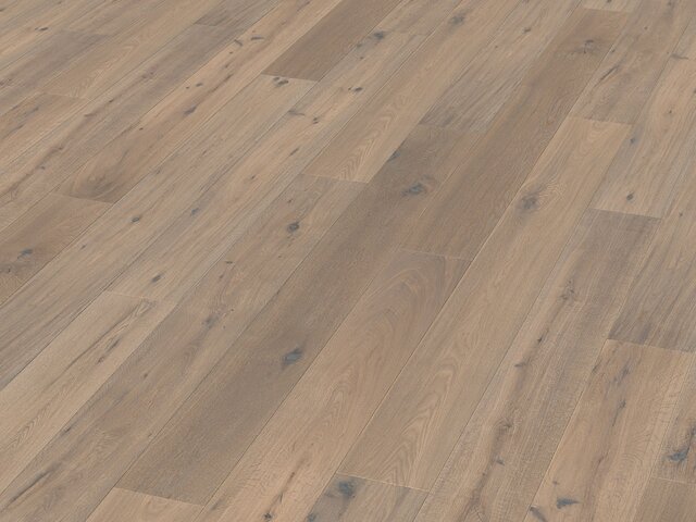 Landhausdiele / Eiche / Astig / gebürstet & geräuchert weiss geölt 76300 2