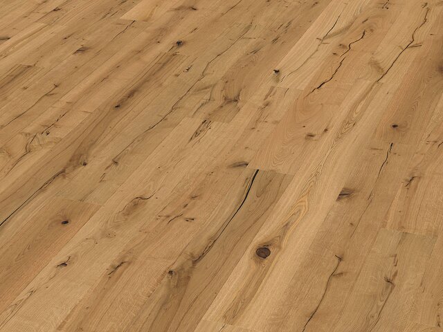 Landhausdiele / Eiche / Rustikal / tiefgebürstet & natur geölt 76309 2