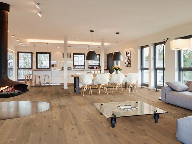 Landhausdiele Eiche / Rustikal / geräuchert weiß geölt / gebürstet 75839 3