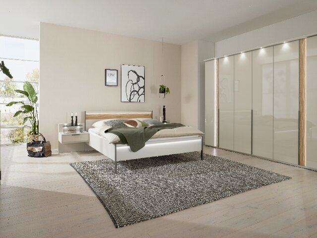 Interliving Schlafzimmer IL1035 Riffholz / Champagner Glas 98068 2