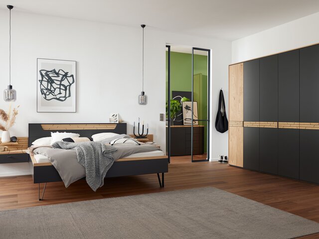 Interliving Schlafzimmer-Set IL 1030 Wildeiche schiefer 73805 Interliving Schlafzimmer-Set IL 1030 Wildeiche schiefer 73805