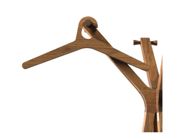 Team7 Kleiderbügel 3er-Set HOOD nuss 31609 1