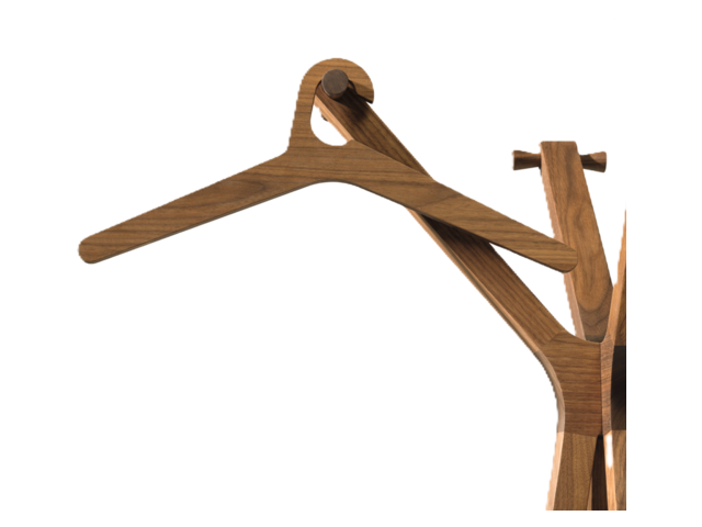 Team7 Kleiderbügel 3er-Set HOOD nuss 31609