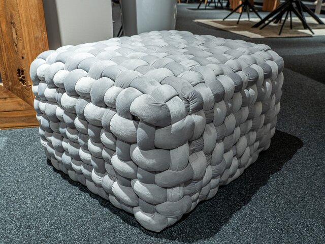 Gutmann Hocker Weavy grau 69875 2