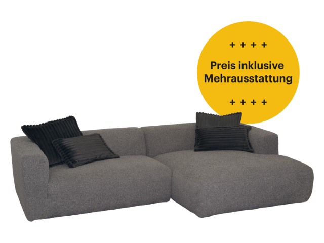 Gutmann Garnitur Aversa mit Ottomane grau 69857 1