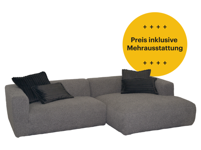 Gutmann Garnitur Aversa mit Ottomane grau 69857 1