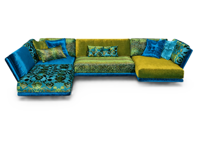 Bretz Garnitur NAPALI enzianblau/midsummer oliv 96441