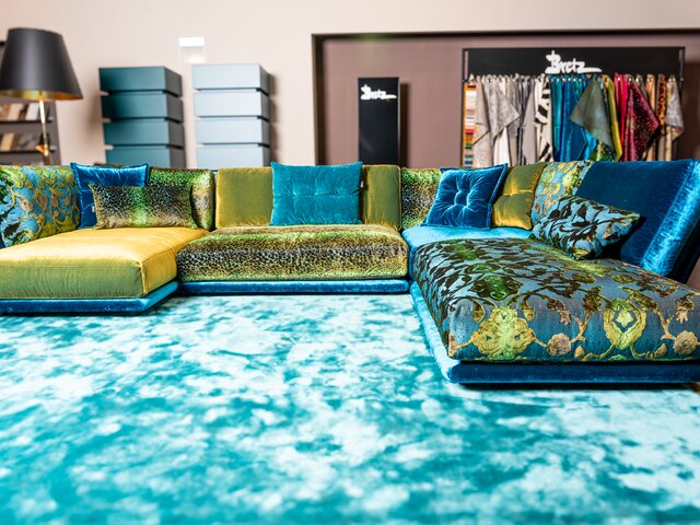 Bretz Garnitur NAPALI enzianblau/midsummer oliv 96441 3