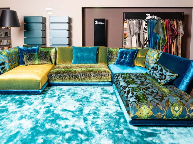 Bretz Garnitur NAPALI enzianblau/midsummer oliv 96441 4