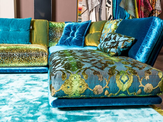 Bretz Garnitur NAPALI enzianblau/midsummer oliv 96441 5