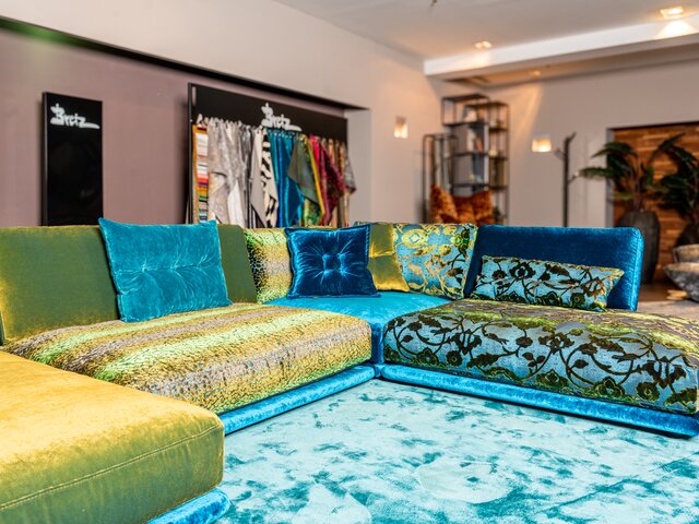 Bretz Garnitur NAPALI enzianblau/midsummer oliv 96441 8