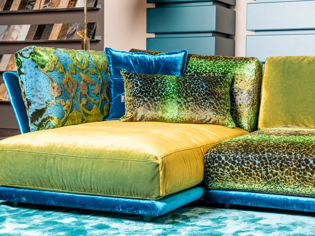 Bretz Garnitur NAPALI enzianblau/midsummer oliv 96441 13