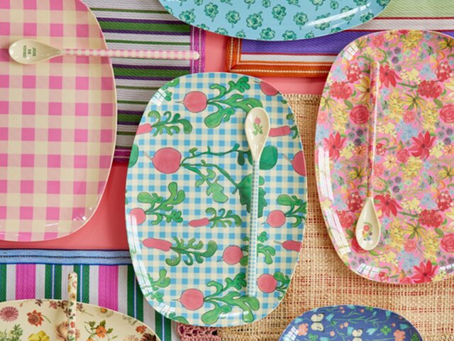 Rice Teller Faded Hibiscus groß mehrfarbig 70404 3