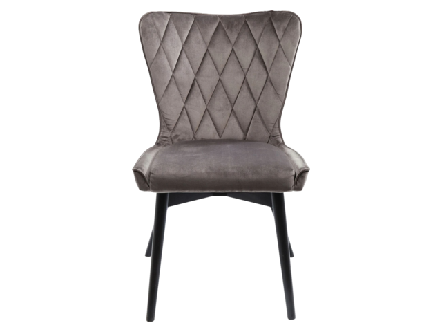 Kare Stuhl Black Marshall velvet grau 37778 Kare Stuhl Black Marshall velvet grau 37778