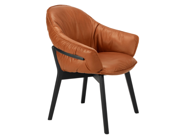 Freifrau Armchair Marie cognac 71487