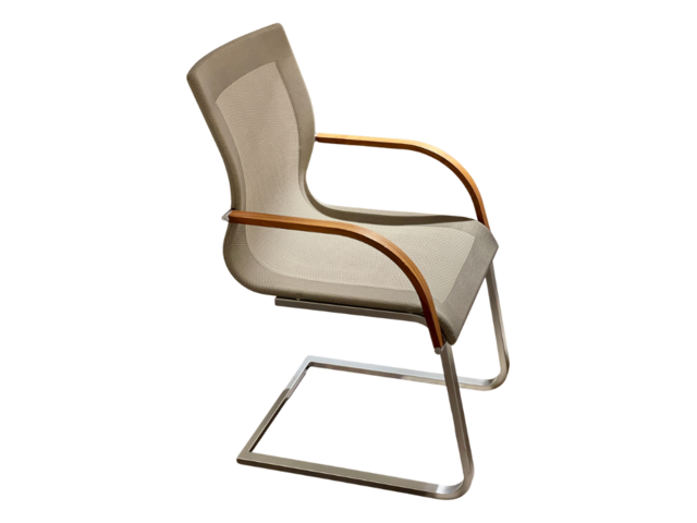 Team7 Freischwinger Magnum mit Armlehne taupe-nuss 19718 1