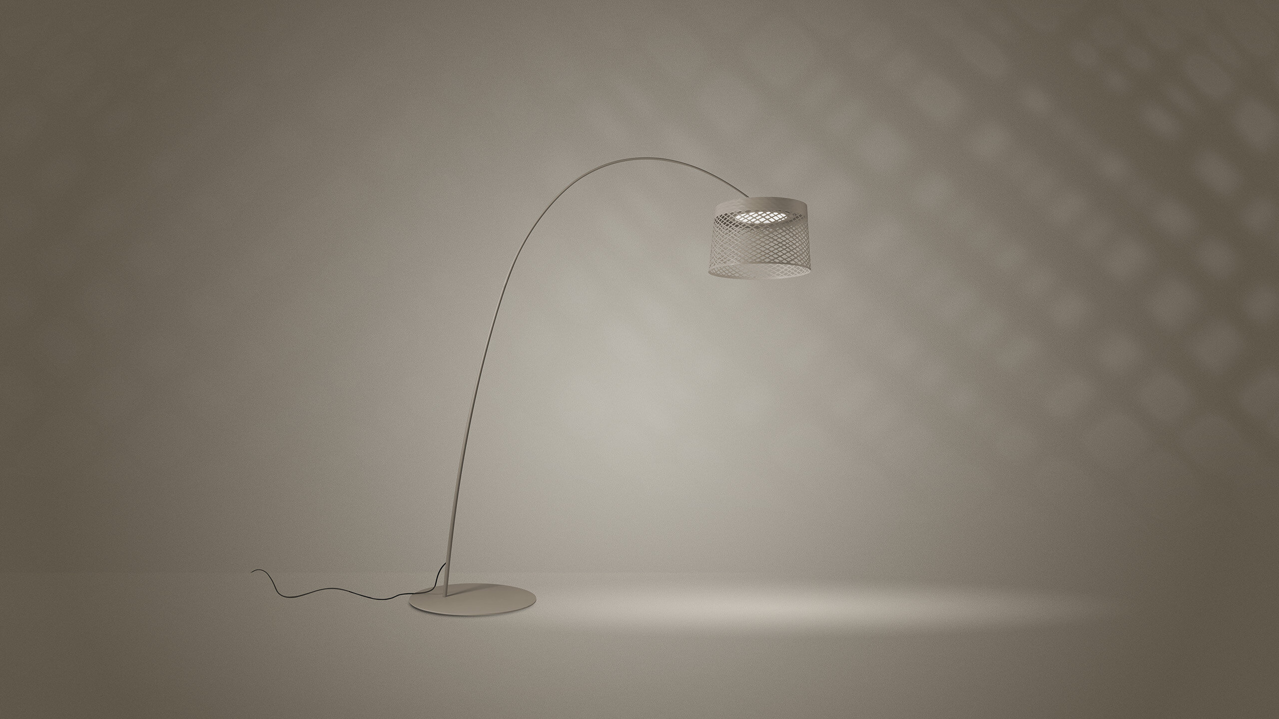 Foscarini Outdoor-Stehleuchte TWIGGY GRID greige